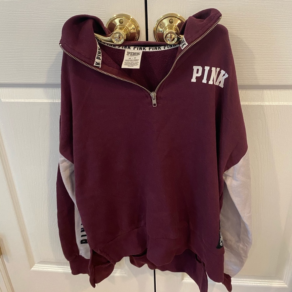 Pink quarter zip
